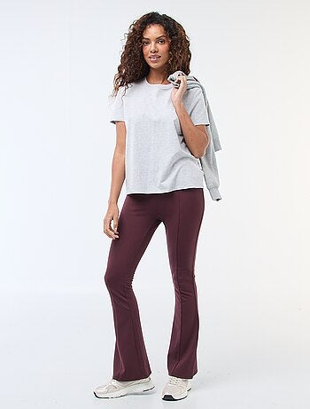 Pantaloni flare in maglia ultra-stretch