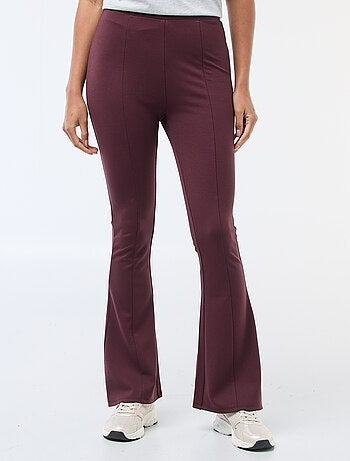 Pantaloni flare in maglia ultra-stretch