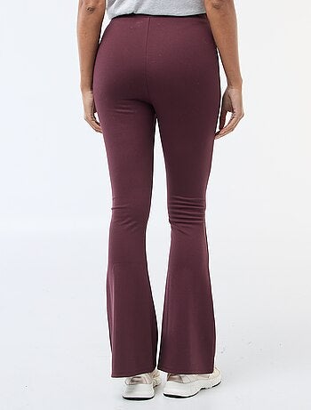 Pantaloni flare in maglia ultra-stretch