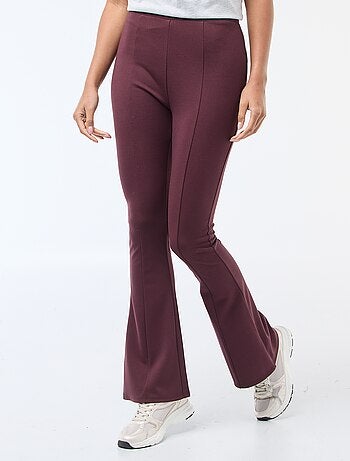 Pantaloni flare in maglia ultra-stretch
