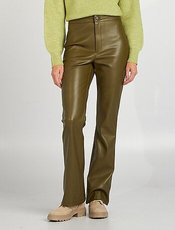 Pantaloni flare in similpelle - Kiabi
