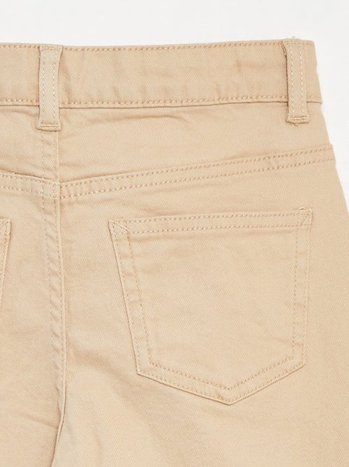 Pantaloni flare in twill con vita regolabile - Kiabi