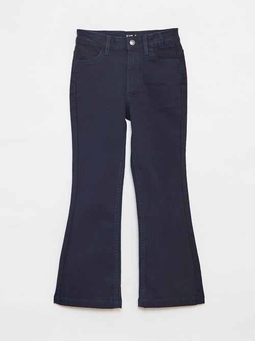 Pantaloni flare in twill con vita regolabile - Kiabi
