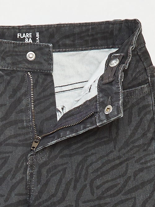 Pantaloni flare in twill con vita regolabile - Kiabi