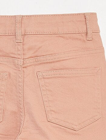 Pantaloni flare in twill con vita regolabile