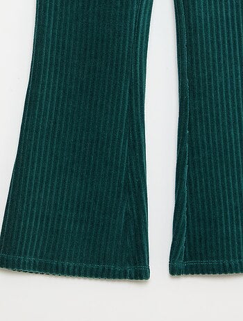 Pantaloni flare in velluto a coste