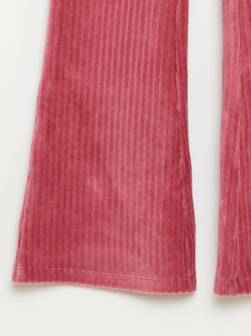 Pantaloni flare in velluto a coste Viola - Kiabi