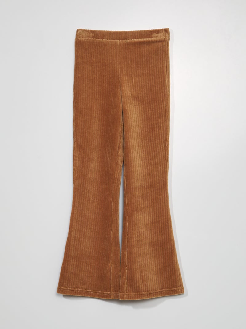 Pantaloni flare in velluto MARRONE - Kiabi