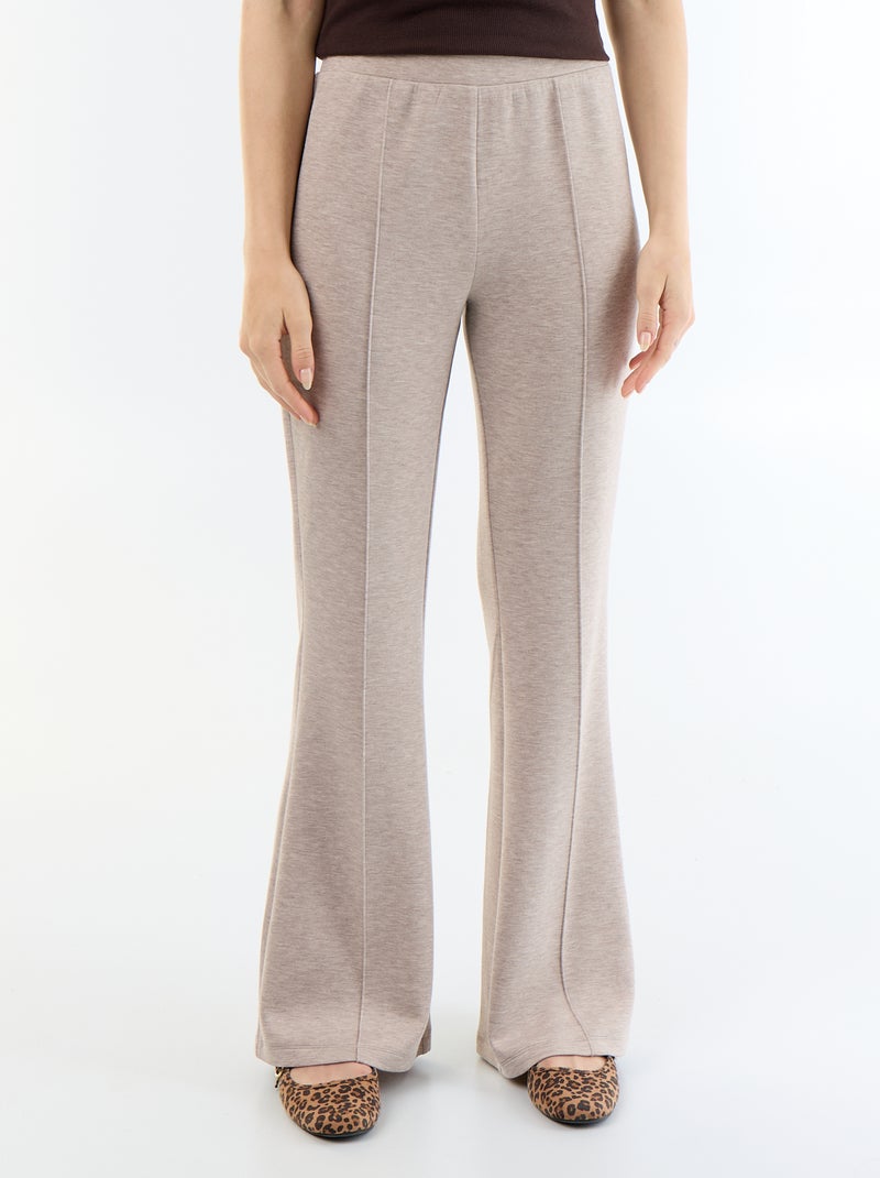 Pantaloni flare morbidi Beige - Kiabi