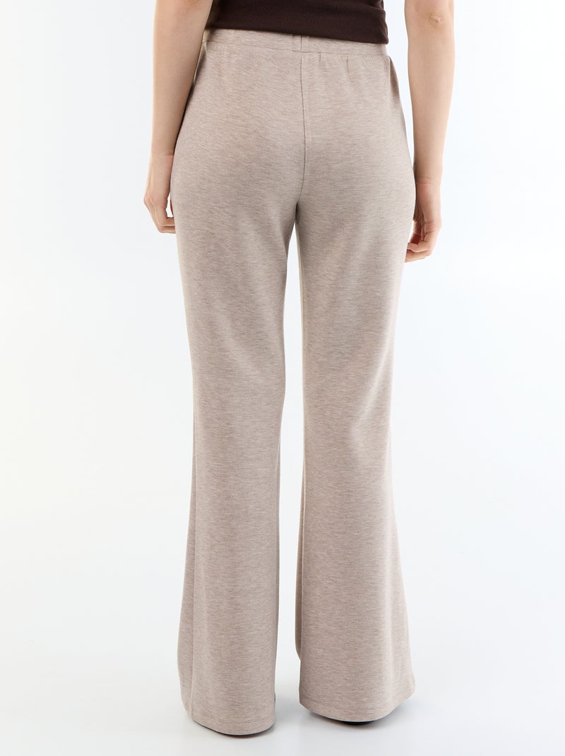 Pantaloni flare morbidi Beige - Kiabi
