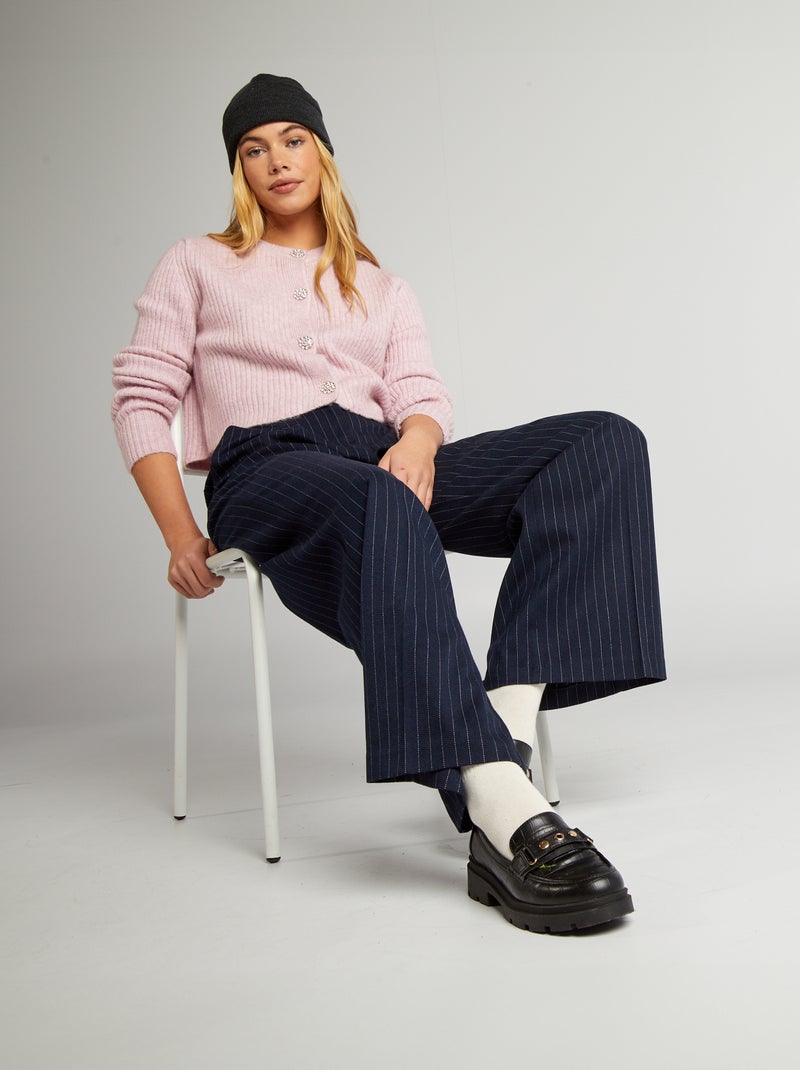 Pantaloni flare/bootcut in flanella BLU - Kiabi
