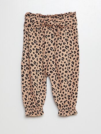 Pantaloni fluide à cintura
