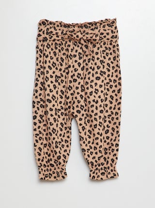 Pantaloni fluide à cintura