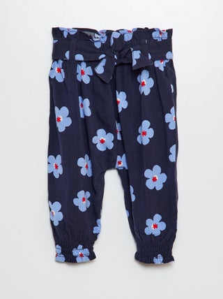 Pantaloni fluide à cintura