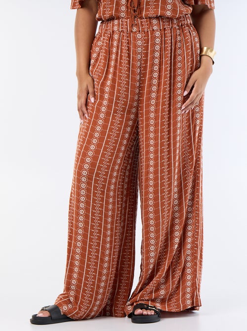 Pantaloni fluidi con ricami - Kiabi