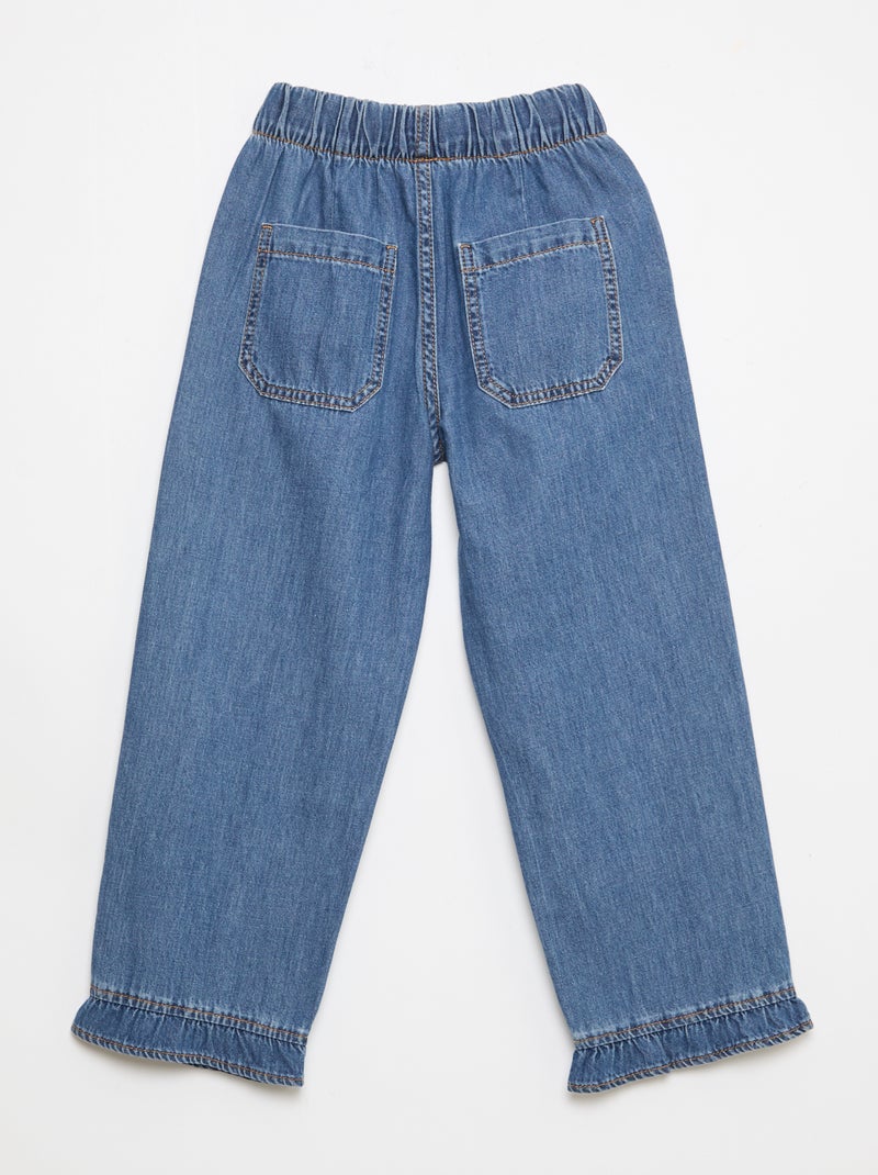 Pantaloni fluidi effetto jeans Blu scuro - Kiabi