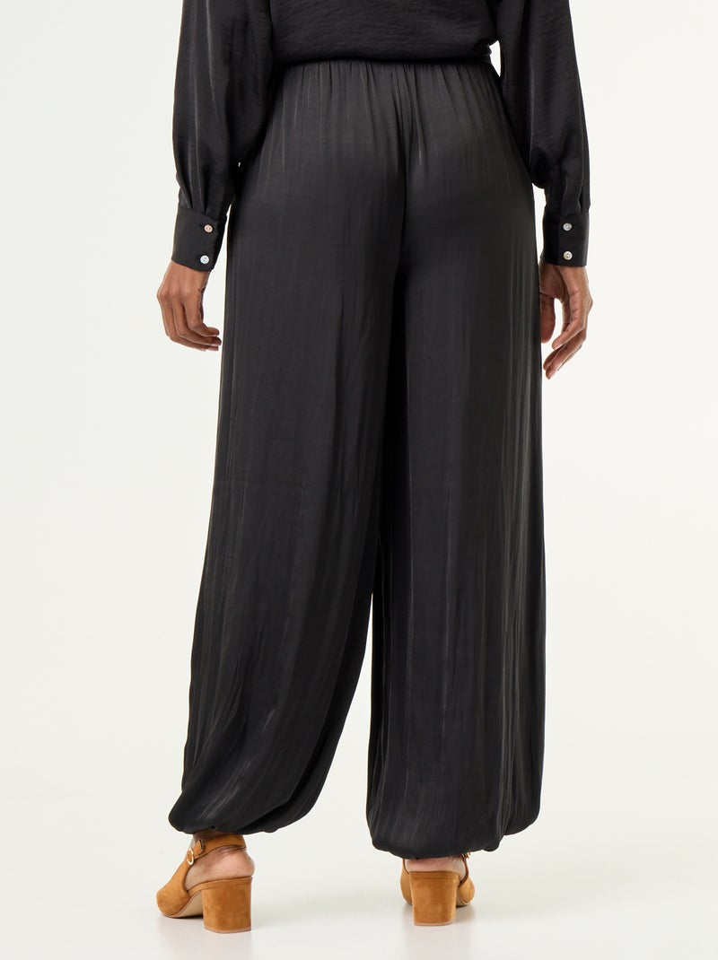 Pantaloni fluidi modello balloon Nero - Kiabi
