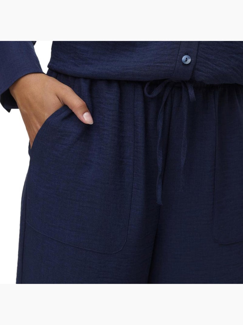 Pantaloni fluido donna vero moda Blu marino - Kiabi
