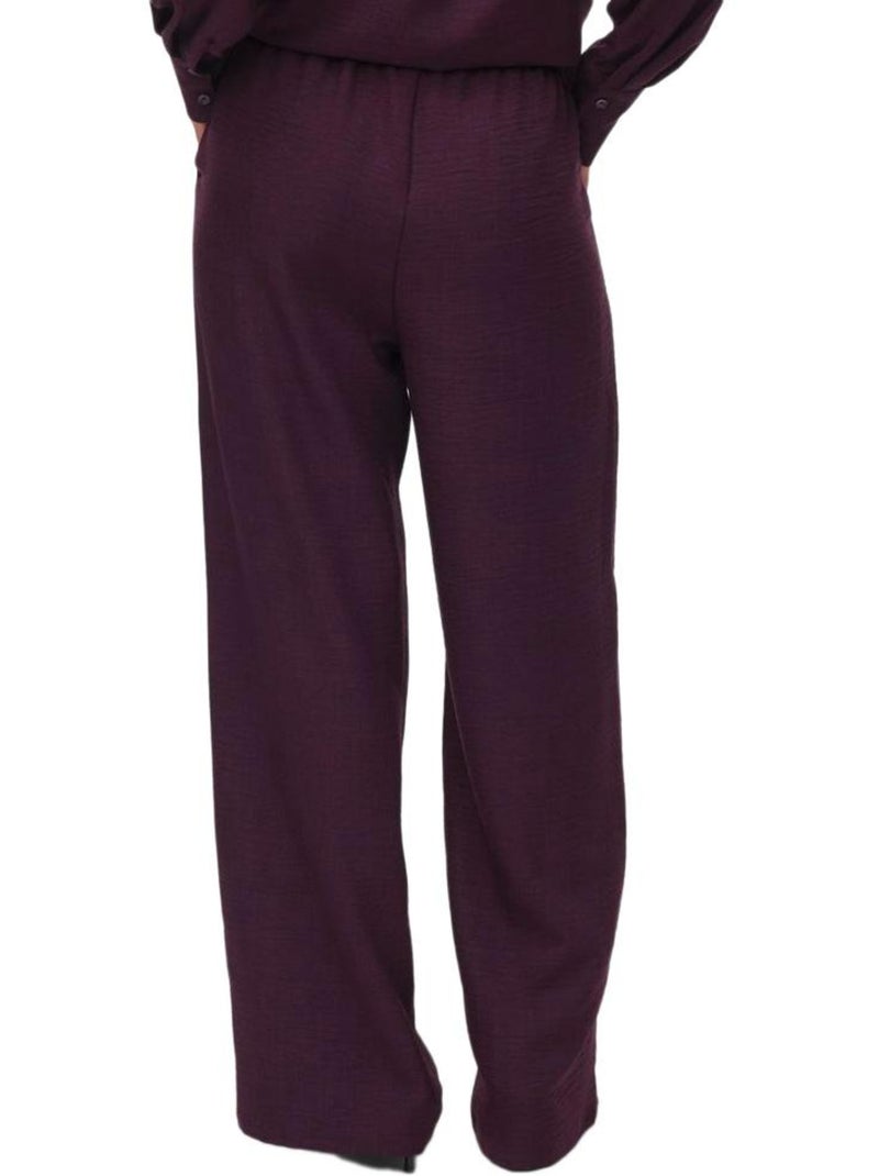 Pantaloni Fluido Donna Vero Moda Viola prugna - Kiabi