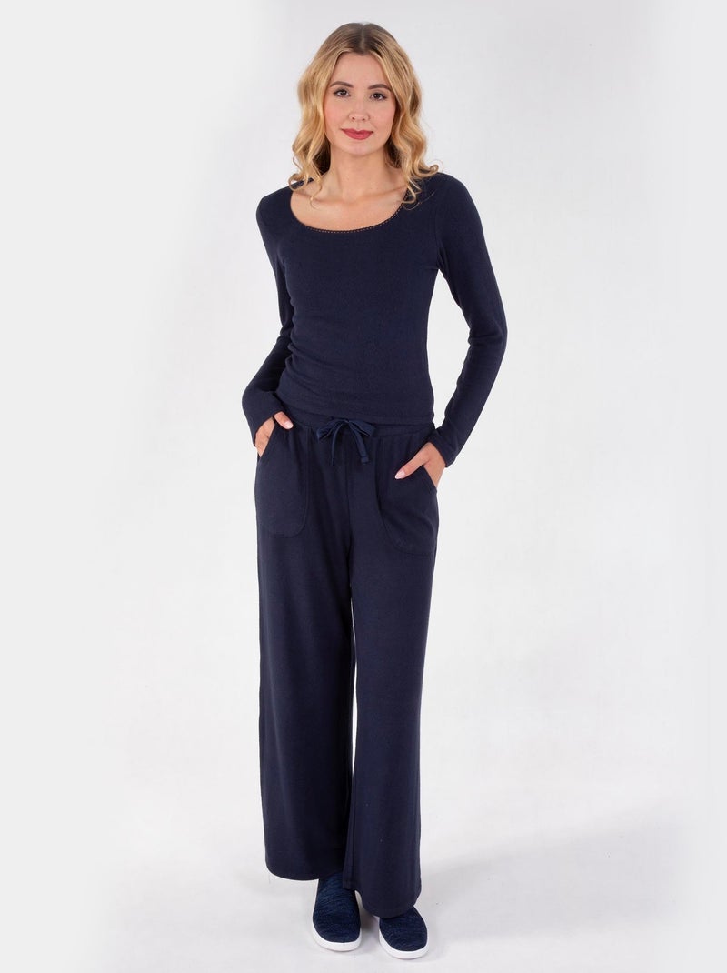 Pantaloni homewear donna Isotoner Blu marino - Kiabi