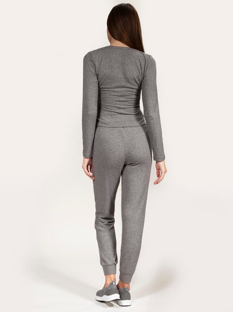 Pantaloni homewear donna Isotoner Grigio melangiato - Kiabi
