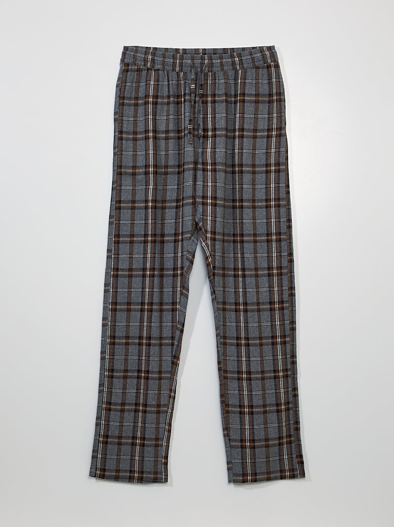 Pantaloni homewear in flanella GRIGIO - Kiabi