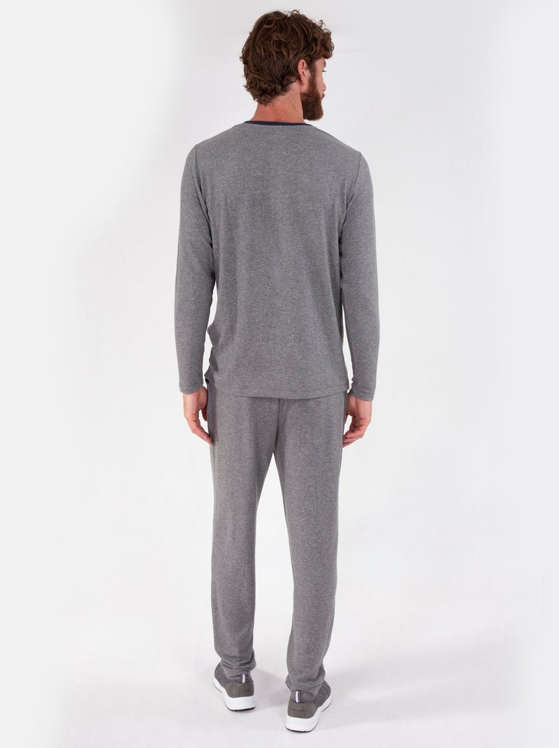 Pantaloni homewear uomo Isotoner Grigio melangiato - Kiabi