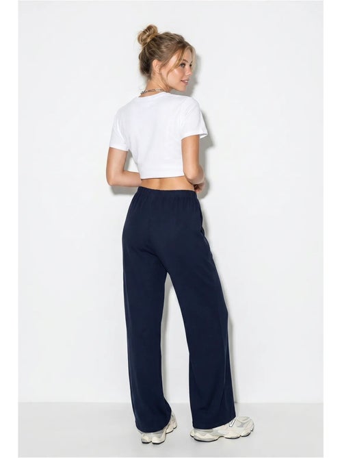 Pantaloni in cotone a gamba ampia con vita con coulisse lucci - Kiabi Pantaloni in cotone a gamba ampia con vita con coulisse lucci - Kiabi