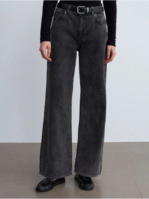 Pantaloni in cotone a vita alta a gamba ampia dilvin - Kiabi Pantaloni in cotone a vita alta a gamba ampia dilvin - Kiabi