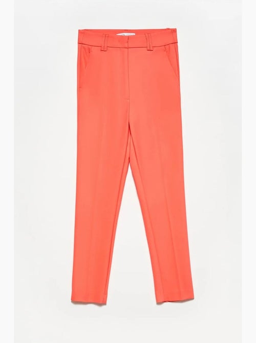 Pantaloni in cotone a vita alta a gamba dritta dilvin - Kiabi