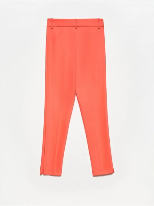 Pantaloni in cotone a vita alta a gamba dritta dilvin - Kiabi