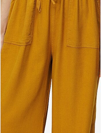 Pantaloni in cotone a vita media, gamba dritta e chiusura con laccetto mixray