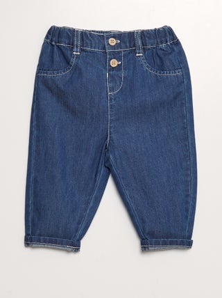 Pantaloni in cotone effetto jeans