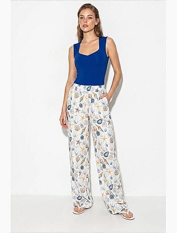 Pantaloni in cotone lucci