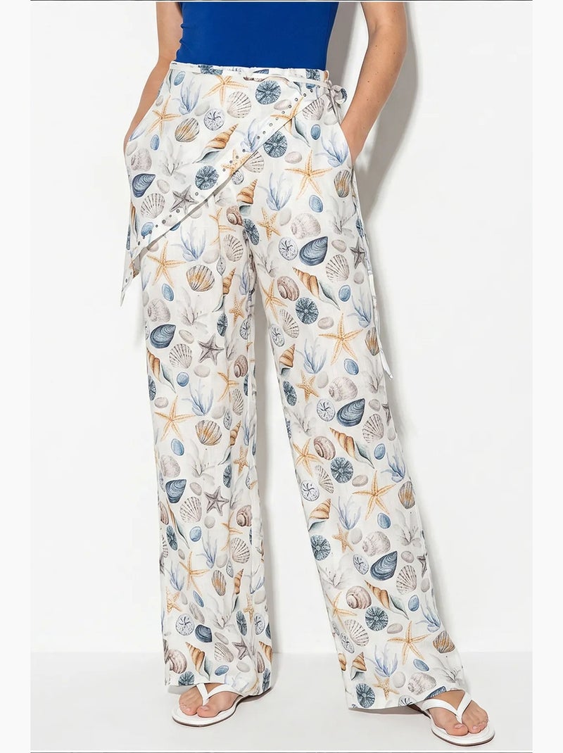 Pantaloni in cotone lucci Bianco Blu - Kiabi