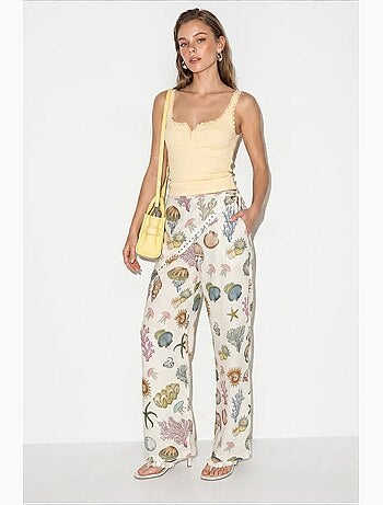 Pantaloni in cotone lucci