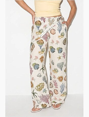 Pantaloni in cotone lucci