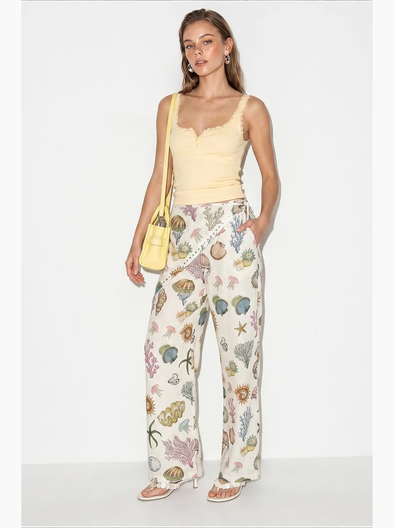 Pantaloni in cotone lucci Bianco Verde - Kiabi