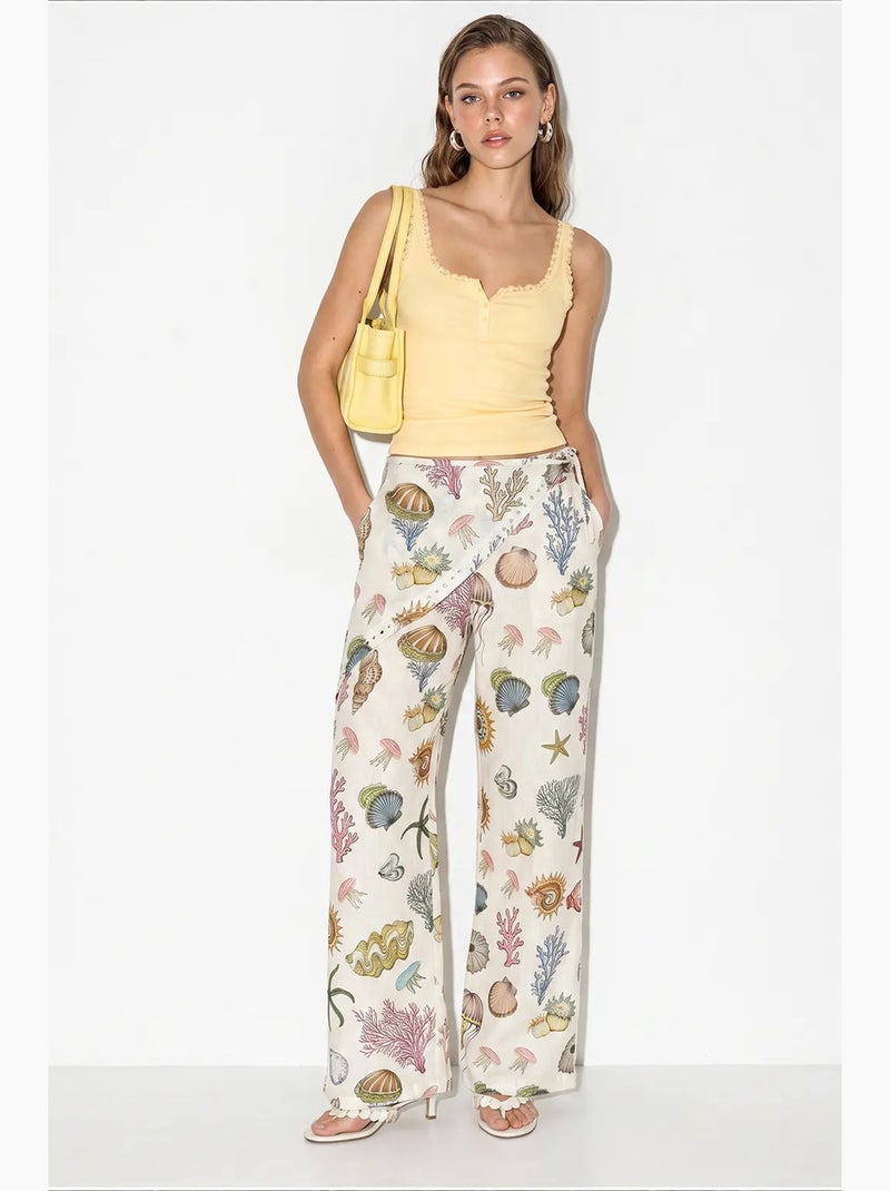 Pantaloni in cotone lucci Bianco Verde - Kiabi
