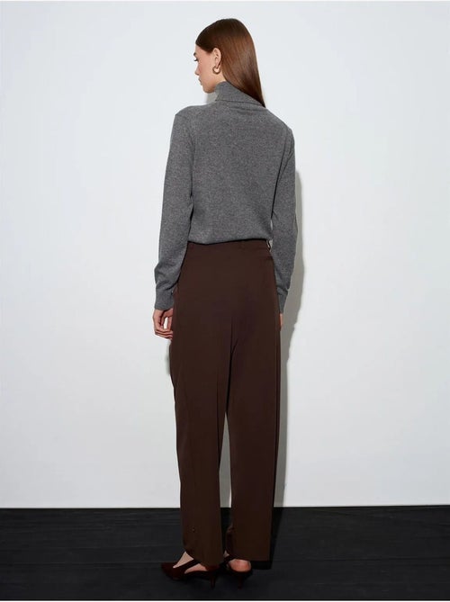 Pantaloni in crêpe a gamba ampia a vita alta da donna dilvin - Kiabi Pantaloni in crêpe a gamba ampia a vita alta da donna dilvin - Kiabi
