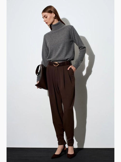 Pantaloni in crêpe a gamba ampia a vita alta da donna dilvin - Kiabi Pantaloni in crêpe a gamba ampia a vita alta da donna dilvin - Kiabi