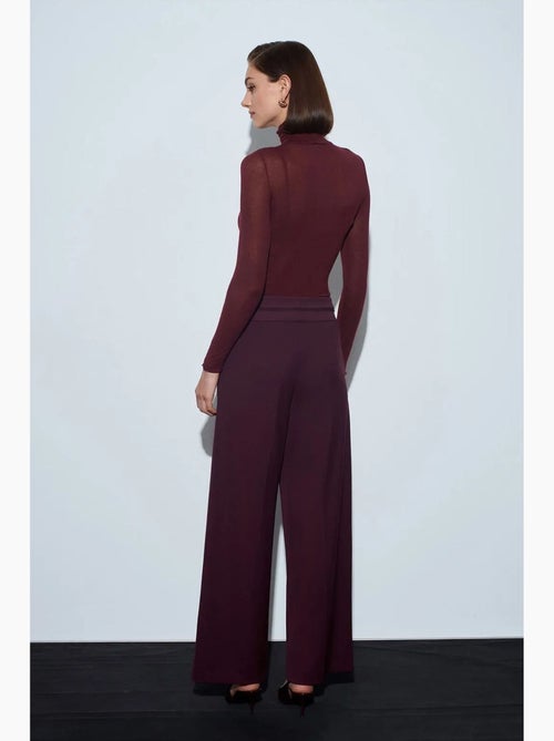Pantaloni in crêpe a gamba ampia a vita alta dilvin - Kiabi Pantaloni in crêpe a gamba ampia a vita alta dilvin - Kiabi