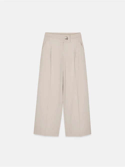 Pantaloni in crêpe a gamba ampia a vita alta dilvin - Kiabi Pantaloni in crêpe a gamba ampia a vita alta dilvin - Kiabi