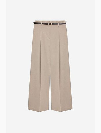 Pantaloni in crêpe a gamba ampia con cintura da donna dilvin