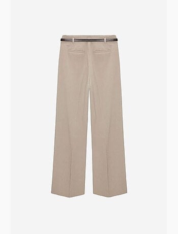 Pantaloni in crêpe a gamba ampia con cintura da donna dilvin