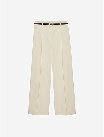 Pantaloni in crêpe a gamba ampia con cintura da donna dilvin