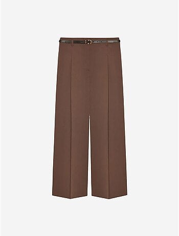 Pantaloni in crêpe a gamba ampia con cintura da donna dilvin