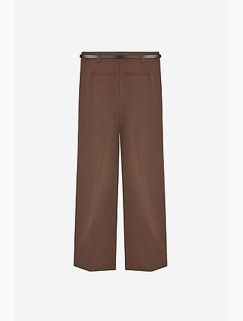 Pantaloni in crêpe a gamba ampia con cintura da donna dilvin