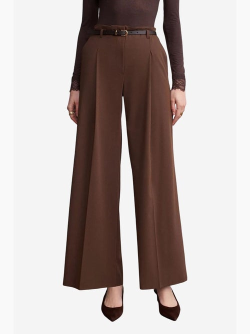 Pantaloni in crêpe a gamba ampia con cintura da donna dilvin - Kiabi Pantaloni in crêpe a gamba ampia con cintura da donna dilvin - Kiabi