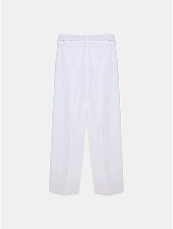Pantaloni in crêpe a gamba ampia con cintura dilvin